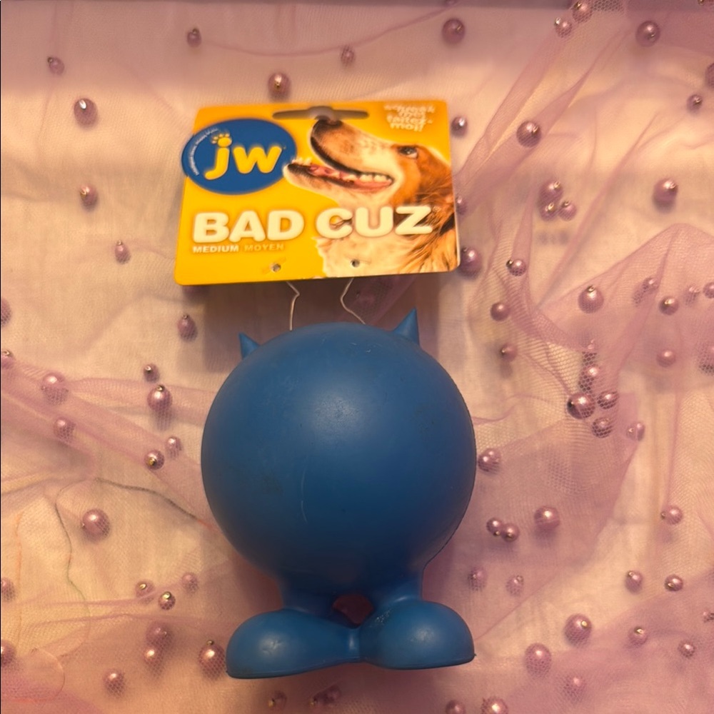 JW Bad Cuz Blue Dog Toy